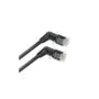 DD1900 0.5m U FTP CAT6A SLIMLINE PATCH CABLE WITH ANGLED 360° ROTATABLE RJ45 CONNECTORS, BLACK, ACT