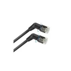 DD1951 1.5m U FTP CAT6A SLIMLINE PATCH CABLE WITH ANGLED 360° ROTATABLE RJ45 CONNECTORS, BLACK, ACT