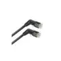 DD1951 1.5m U FTP CAT6A SLIMLINE PATCH CABLE WITH ANGLED 360° ROTATABLE RJ45 CONNECTORS, BLACK, ACT