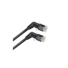 DD1952 BLACK 0.25m U FTP CAT6A SLIMLINE PATCH CABLE WITH ANGLED 360 ROTATABLE RJ45 CONNECTORS, ACT