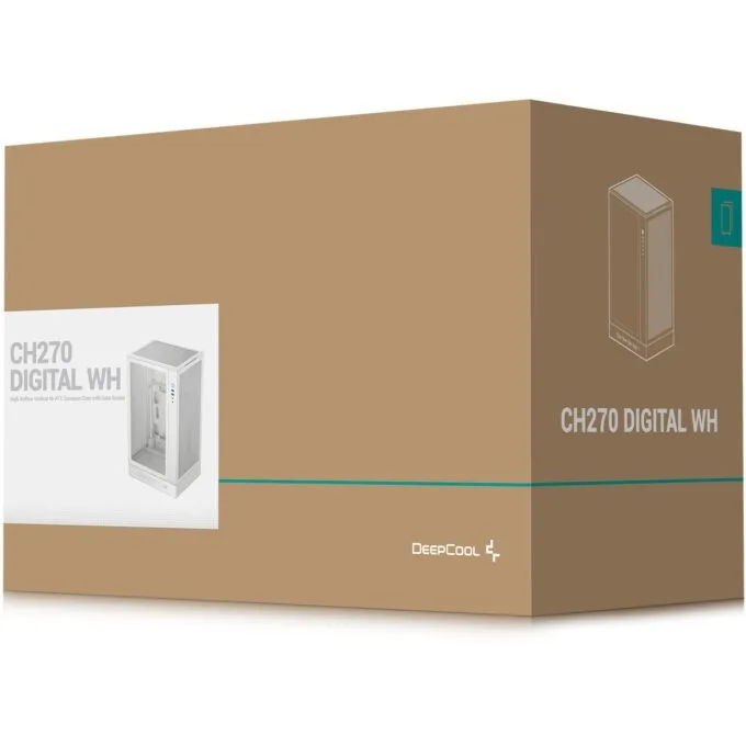 DeepCool CH270 DIGITAL White M-ATX Case - R-CH270-WHNDN — image 3