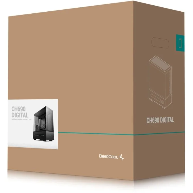 DeepCool CH690 DIGITAL Mid Tower PC Case - Black Tempered Glass ATX - R-CH690-BKDA00 — image 3