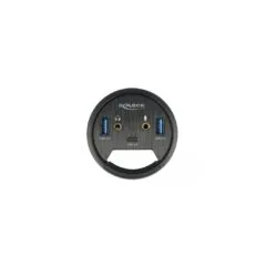 DELOCK 3-Port Desk Hub - 1x USB-C and 2x USB-A Ports + HD Audio