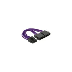 DeLOCK 4-polig to 8-polig PCIe (ST-ST) 15cm Purple