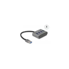 DELOCK 4 Port USB 3.2 Gen 1 Hub mit USB Typ-A Anschluss - USB Typ-A Buchsen oben