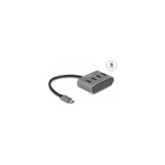 DELOCK 4 Port USB 3.2 Gen 1 Hub mit USB Type-C Anschluss - USB Typ-A Buchsen oben