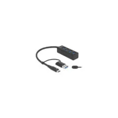 DELOCK 4 Port USB 3.2 Gen 1 Hub mit USB Type-C oder USB Typ-A Anschluss