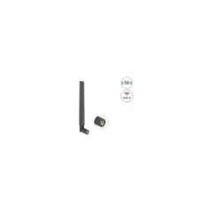 Delock 5G LTE GNSS WiFi 6 Antenne SMA Stecker 0.9 - 4.1 dBi 183 mm omnidirektional mit Kippgelenk schwarz