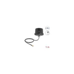 Delock 5G LTE GNSS WiFi 6 Antenne SMA Stecker 1.9 - 3.3 dBi omnidirektional mit Anschlusskabel ULA100 1 m Dachmontage...