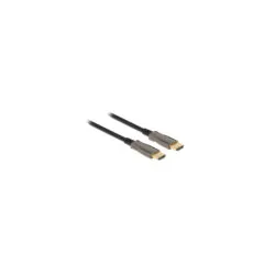 DELOCK Active Optical HDMI 2.1 Cable - 25 m - 8K@60Hz, 48Gbps, ARC, HDR, Black/Silver