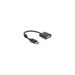 Delock Adapter DisplayPort 1.2 Stecker zu DVI Buchse 4K Aktiv schwarz