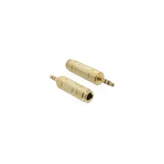 Delock Adapter Klinke 3.5 mm Stecker to 6.35 mm Buchse 3 Pin Metall