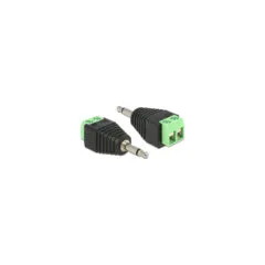 Delock Adapter Klinke Stecker 3.5 mm to Terminalblock 2 Pin
