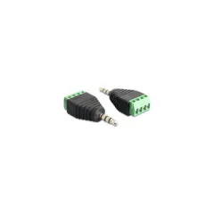 Delock Adapter Klinke Stecker 3.5 mm to Terminalblock 4 Pin