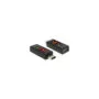 Delock Adapter USB 2.0 A Stecker to A Buchse mit LED Anzeige für Volt und Ampere