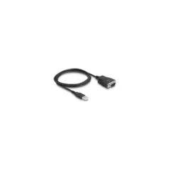 Delock Adapter USB 2.0 Typ-A Stecker zu 1 x Seriell RS-232 D-Sub 9 Stecker mit Schrauben und Muttern ESD Überspannung...