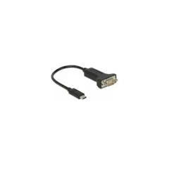 Delock Adapter USB Type-CTM zu 1 x Seriell RS-232 D-Sub 9 Pin Stecker mit Muttern 0.25 m