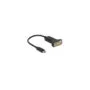 Delock Adapter USB Type-CTM zu 1 x Seriell RS-232 D-Sub 9 Pin Stecker mit Muttern 0.25 m