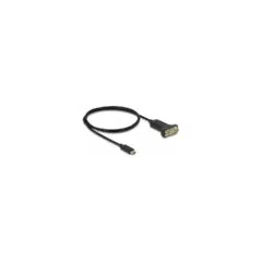 Delock Adapter USB Type-CTM zu 1 x Seriell RS-232 D-Sub 9 Pin Stecker mit Muttern 1 m