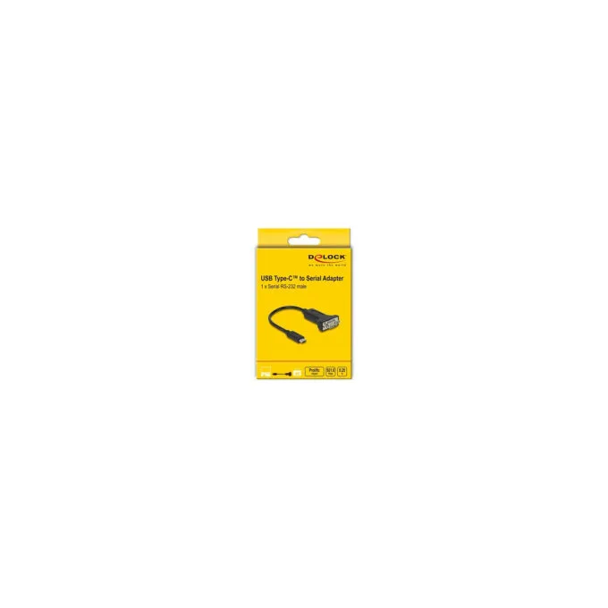 Delock Adapter USB Type-CTM zu 1 x Seriell RS-232 D-Sub 9 Pin Stecker mit Muttern 25 cm — image 3