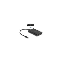 Delock Adapter USB Type-CTM zu 2 x DisplayPort 4K 60 Hz mit DisplayLink® Grafik und USB PD