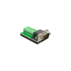 Delock Adapter VGA Stecker to Terminalblock 16 Pin Black. Green. Silver