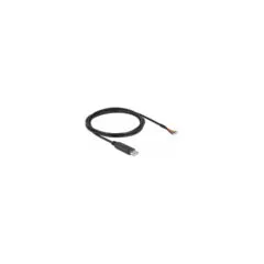 Delock Adapterkabel USB 2.0 Typ-A zu seriell RS-232 mit 9 offenen Kabelenden + Schirmung 2 m
