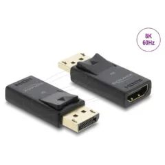 Delock Aktiver DisplayPort 1.4 zu HDMI Adapter 8K mit HDR Funktion