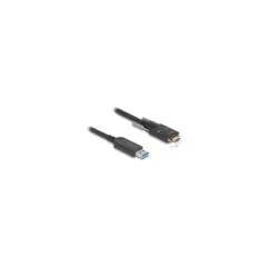 Delock Aktives Optisches Kabel USB 10 Gbps Typ-A Stecker zu USB Type-CTM Stecker mit Schrauben seitlich 15 m