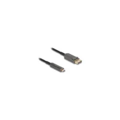 Delock Aktives Optisches Kabel USB Type-CTM zu DisplayPort 8K 60 Hz 40 Gbps 30 m