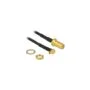 DeLOCK Antenna Cable RP-SMA Female to MMCX 90° Plug, RG-174, 0.32 m - 88936 - Black