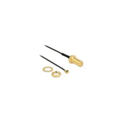Delock Antennenkabel RP-SMA Buchse zum Einbau zu I-PEX Inc.. MHF® I Stecker 1.13 10.0 cm Gewindelänge 10 mm