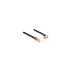 Delock Antennenkabel SMA Buchse zum Einbau spritzwassergeschützt zu SMA Stecker 90° RG-58 30 cm