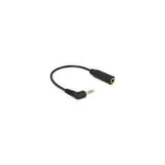 Delock Audiokabel Klinkenstecker 2.5 mm 3 Pin gewinkelt to Klinkenbuchse 3.5 mm 3 Pin