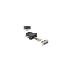 Delock D-Sub 15 Pin Buchse zu RJ12 Buchse Montagesatz schwarz