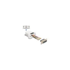 Delock D-Sub 15 Pin Buchse zu RJ45 Buchse Montagesatz weiß