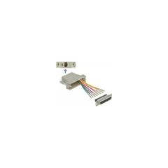 Delock D-Sub 25 Pin Buchse zu RJ45 Buchse Montagesatz grau