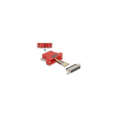 Delock D-Sub 25 Pin Buchse zu RJ45 Buchse Montagesatz rot