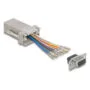 Delock D-Sub 9 Pin Buchse zu RJ50 Buchse Montagesatz grau