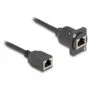 Delock D-Typ RJ45 Kabel Buchse zu Buchse Cat.5e schwarz 20 cm