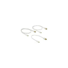 Delock Daten- und Schnellladekabel USB 2.0 Typ-A Stecker to USB 2.0 Typ Micro-B Stecker 3 Stück Set weiß