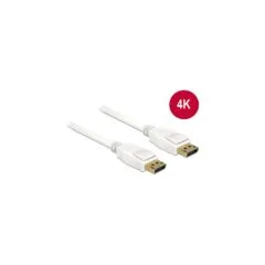 DELOCK DisplayPort 1.2 Cable - White, 2 m, 4K
