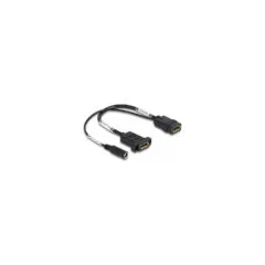 Delock DisplayPort Kabel 4K 60 Hz mit DC Einspeisung 2.1 x 5.5 mm 0.30 m zum Einbau