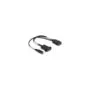 Delock DisplayPort Kabel 4K 60 Hz mit DC Einspeisung 2.1 x 5.5 mm 0.30 m zum Einbau