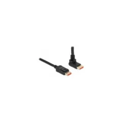 Delock DisplayPort Kabel Stecker gerade zu Stecker 90° oben gewinkelt 8K 60 Hz 3 m