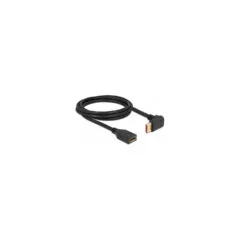Delock DisplayPort Verlängerungskabel Stecker 90° oben gewinkelt zu Buchse 8K 60 Hz 2 m