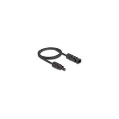 Delock DL4 Solar Flachbandkabel Stecker zu Buchse 1 m schwarz