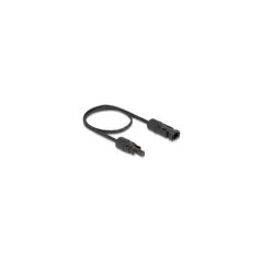 Delock DL4 Solar Flachbandkabel Stecker zu Buchse 60 cm schwarz