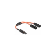 Delock DL4 Solar Splitter Kabel 1 x Buchse zu 2 x Stecker 30 cm rot