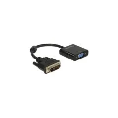 DELOCK DVI 24+1 to VGA Adapter Cable - Black - DVI-I (24+1) to VGA, passive, analog display